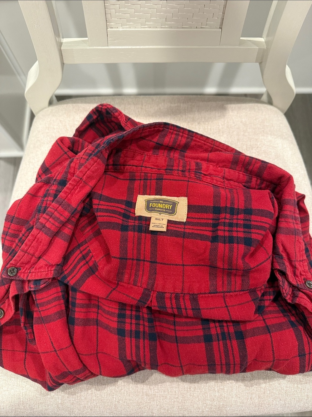 The Foundry Supply Co. Red Plaid Kids Bottoms